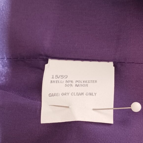 1980's Vintage Stefanie Powers Navy Blue Crested Blazer, Women's Size 6 - Picture 7 of 12